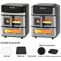 Friteuse à air intelligente multifonction sans huile 6L, four 5.6L avec écran LED, combo friteuse à air et four – Vente en gros