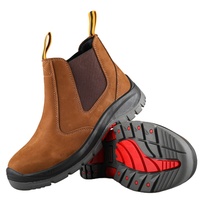 Bottes de sécurité en cuir de marque OEM chaussures de sécurité à bout d'acier pour hommes SM822 pour le travail industriel