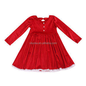 批发高品质天鹅绒面料时尚长公主儿童女孩派对礼服 - Product Image 2