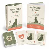 Jeu de cartes personnalisé pour chien « Bienvenue à la maison » avec photo de votre animal et livret souvenir A5 en option