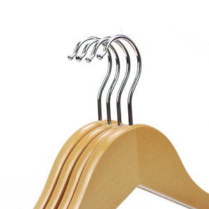 Suministro de fábrica Moda Venta caliente Venta al por mayor Perchas de madera Ropa de alta calidad Chaqueta de madera Percha con barra - Product Image 5