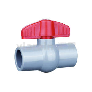 회색 몸체가있는 노란색 손잡이 <span class=keywords><strong>PVC</strong></span> 볼 밸브 물 플라스틱 밸브 용 수동 나비 소켓 나사 - Product Image 6