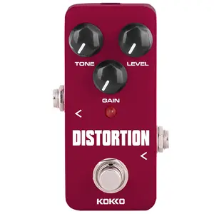 Pedal de efeito multifuncional flanger kokko, afinador de distorção, guitarra elétrica