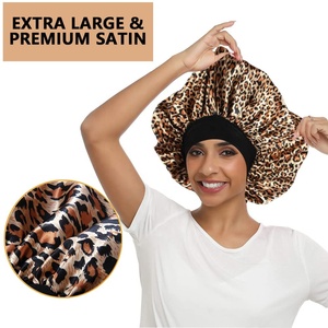 SOLPOP Bonnets en satin extra larges à impression personnalisée, à couche unique, pour dormir, <span class=keywords><strong>bonnet</strong></span> <span class=keywords><strong>de</strong></span> nuit pour femmes noires, tresses, cheveux bouclés - Product Image 3