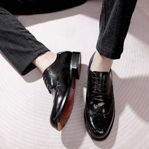 Chaussures habillées en cuir véritable, chaussures Oxford pour mariage, chaussures habillées pour hommes, chaussures décontractées pour hommes - Product Image 2