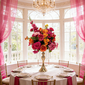 Roses artificielles réalistes en soie DKB, centres de table pour mariage, décorations de table, tailles personnalisables, boules de fleurs faites à la main au toucher réel - Product Image 1