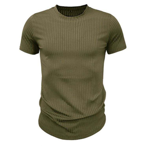 <span class=keywords><strong>T</strong></span>-<span class=keywords><strong>shirt</strong></span> personnalisé pour homme, coupe classique, style vintage, vert olive, col rond, <span class=keywords><strong>100</strong></span>% <span class=keywords><strong>polyester</strong></span> texturé, manches courtes - Product Image 2