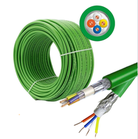 Kabel Ethernet industri CAT.5e SF/UTP PUR rantai PROFInet Tipe C FastConnect (SK) mampu, tahan api