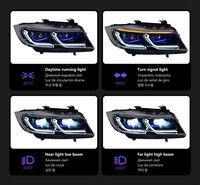 Ensemble de phares LED modifiés pour BMW Série 3 E90 E91 2005-2012, phares avant laser bicolores, plug & play