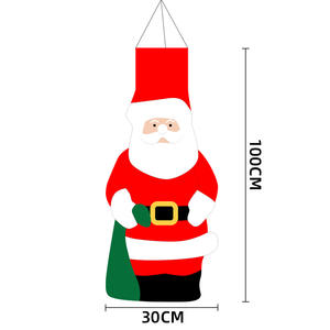Drapeaux suspendus de noël père noël bonhomme de neige en forme d'arbre de noël tenture murale maison <span class=keywords><strong>porte</strong></span> <span class=keywords><strong>décoration</strong></span> de fête en plein air - Product Image 4