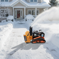 Souffleuse à neige sur chenilles télécommandée HD-60C, 7,5 CV, moteur Loncin, largeur de travail de 62 cm, souffleuse à neige à deux étages avec une portée de 10 m