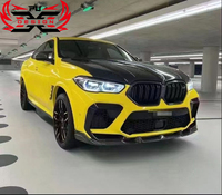 Para BMW X6M F96 2020 2021, gran oferta, fibra de carbono seca, estilo LD, labio delantero, divisor delantero, Kit de carrocería de parachoques