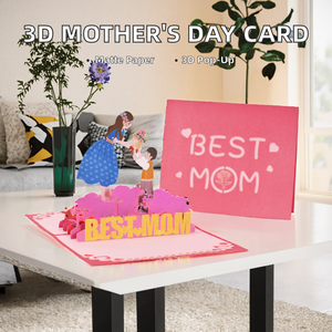 Cartes <span class=keywords><strong>de</strong></span> vœux pour la fête des mères, <span class=keywords><strong>carte</strong></span> pop-up en papier plié <span class=keywords><strong>à</strong></span> la main en 3D avec impression offset et vernissage mat pour la meilleure maman - Product Image 2