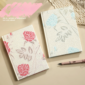 Simple A5 Jacquard nacional viento presión zanja <span class=keywords><strong>Rosa</strong></span> tela <span class=keywords><strong>libro</strong></span> estudiante manual vacaciones colección Bloc <span class=keywords><strong>de</strong></span> notas - Product Image 2