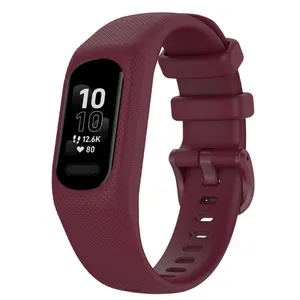 Garmin Vivosmart 5 밴드 용 팔찌 Garmin Smart 5 팔찌 교체 스포츠 손목 밴드 용 실리콘 시계 스트랩