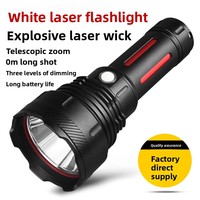 Lampe torche LED haute puissance SA-X77S en alliage d'aluminium, faisceau laser longue portée 500m+, recharge Type-C, pour usage domestique et extérieur