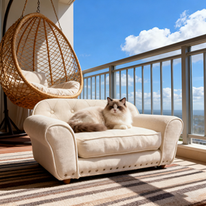 Großhandel Atmungsaktives Luxus-Hundebett Sofa mit Anpassbarem Tiermuster Abnehmbar Waschbar Kartonverpackung für Alle Jahreszeiten - Product Image 3