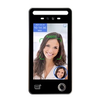 Terminal de Control de Acceso Biométrico con Reconocimiento Facial y Huella Dactilar, Pantalla de 8 Pulgadas, WDR, Resistente al Agua IP65 para Exteriores
