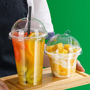 Vaso Desechable de Plástico Transparente Jinxinhuan de 95 mm con Tapa, Vaso de PP para Té con Leche, Yogur, Café, para Fiestas - Product Image 1