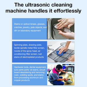 Laboratório 120W Ultrasonic Cleaning Machine Jóias e Óculos Equipamento Limpeza Embarcação Máquina - Product Image 2