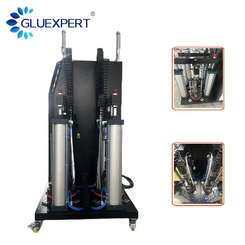 Pabrik Guangzhou pabrikan otomatis mesin lem Hotmelt PUR kayu elektrik baru dikemas dengan komponen inti pompa PLC Motor