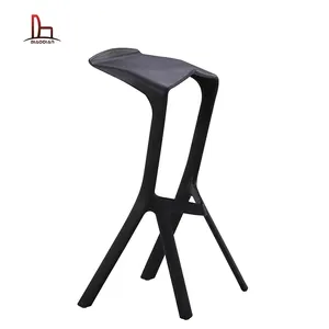 Miura Bar Furniture Modern Outdoor Stackable High Stool Club Mini Polypropylene PP Plastic Bar Chair