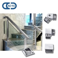 Accessoires de main courante en acier inoxydable moderne, connecteur de tube de support pour escalier et porte avec installation facile