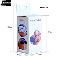 Jingying 2026 CV-17/18 Micros de violon professionnels haute sensibilité, personnalisés avec prise jack 6,35 mm, accessoire pour instrument à cordes