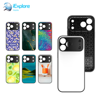 Coque de téléphone antichoc en aluminium 2-en-1 TPU+PC vierge par sublimation iExplore pour iPhone 17 Pro Max S26 Ultra Redmi 15A