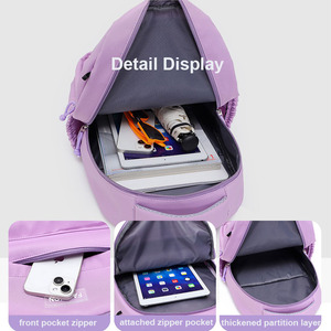 Sac à dos <span class=keywords><strong>pour</strong></span> ordinateur portable de grande capacité personnalisé en gros <span class=keywords><strong>pour</strong></span> adolescents, sacs d'école, USB, imperméable, fermeture éclair, polyester <span class=keywords><strong>pour</strong></span> l'école, le <span class=keywords><strong>collège</strong></span> - Product Image 6