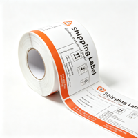 Label Kemasan 2''x1'' Tahan Air Perekat Termal Label Pengiriman Alamat Pos Stiker Barcode Gulungan Daya Rekat Kuat