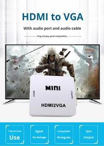 Convertisseur HDTV vers VGA 1080P pour HDTV vers Composite 3 <span class=keywords><strong>RCA</strong></span> Adaptateur AV pour Ordinateur Portable Sortie CA Protection OTP - Product Image 5