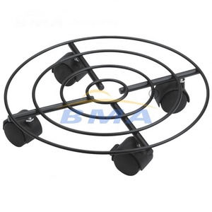 Venta caliente de muebles de 4 ruedas Moving Cup <span class=keywords><strong>Dolly</strong></span> con base de flores <span class=keywords><strong>Tri</strong></span> <span class=keywords><strong>Wheel</strong></span> Powder Coated para uso doméstico y en el jardín - Product Image 2