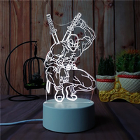 USB tactile enfant chambre décor 3D télécommande interrupteur lampe veilleuse cadeau pour enfants Anime veilleuse