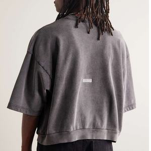 T-shirt pour homme, nouveau design, été, qualité de luxe, 100% coton, tricoté, surdimensionné, lavé, écologique, respirant - Product Image 2