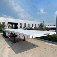 Meilleur prix 30 40 50 tonnes semi-remorque à plateau 48 pieds 40 pieds 20 pieds conteneur en acier remorque avec 2 3 4 essieux