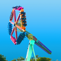 Manège à grande vitesse en acier avec éclairage LED, capacité de 500 kg, pour parcs d'attractions et fêtes foraines