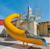 Glissade en acier inoxydable durable, grande taille, éducative, résidentielle, publique, pour les jardins d'enfants, les terrains de jeux scolaires, bonne résistance à la corrosion
