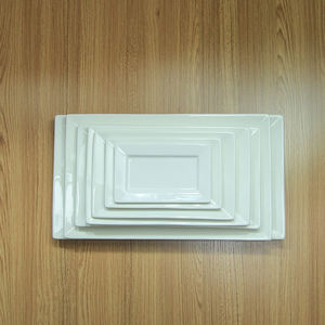 Grosir Pabrik Keramik Modern <span class=keywords><strong>8</strong></span> inci putih piring makan persegi panjang UNTUK RESTORAN dan pernikahan menggunakan <span class=keywords><strong>Microwave</strong></span> aman - Product Image 2