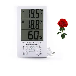 壁挂式水培植物种植者气候控制器易读数字温度计最大最小温度湿度计