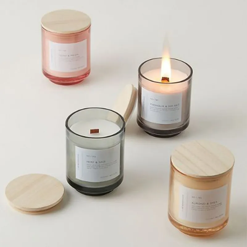 Set regalo di candele profumate con etichetta privata all'ingrosso candela di cera di soia per aromaterapia