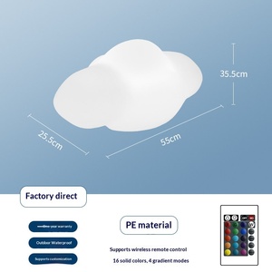 Décoration de pelouse lumineuse extérieure en PE 3D blanc IP65, motif nuage sculpté, idéale pour les centres commerciaux et les <span class=keywords><strong>parcs</strong></span> communautaires - Product Image 6