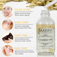 Huile Essentielle Pure en Gros, Huile Hydratante Multi-Usages au Jasmin pour le Corps, Peau Sèche, Cuir Chevelu et Ongles