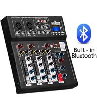 Mini mélangeur audio professionnel F4 avec 4 canaux, interface USB, parfait pour l'enregistrement de karaoké à domicile