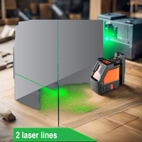 Niveau laser à faisceau vert haute visibilité 360°, précision 1 mm/5 m, longueurs d'onde 650 nm/515 nm pour la construction professionnelle et le bricolage