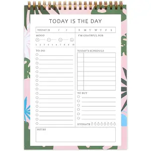 Factory Custom To Do List Notepad Metal Spiral Daily Planner Notebook Journals Dairies Notepads Memo Pads For Noting