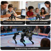Fox:bit STEM Education ESP32 XGO-lite Robot chien quadrupède IA pour l'apprentissage de la programmation des étudiants débutants, chiot robot intelligent