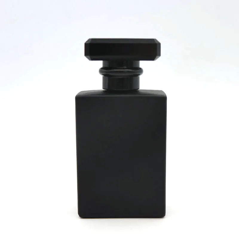 Bottiglia di profumo Spray di vetro personalizzata 30ml 50ml 100ml di lusso all'ingrosso vuota Mini ricarica nera