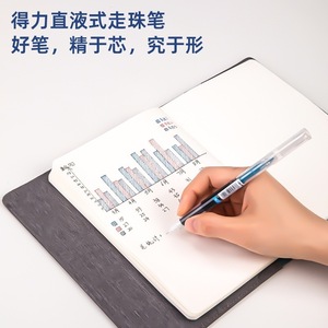Deli SF163 Double-ended <b>Marker</b> Pen 0.5mm Black Straight Liquid Pen With Highlighter For Writing And Marking - Product Image 3