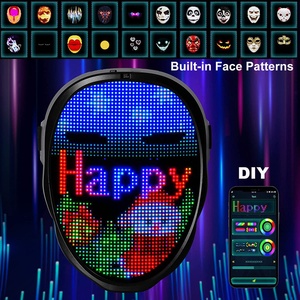 LED APP Lighting Festival Masques de visage Gesture Sensing Party Rave Horror Christmas Music Party Face Mask - Product Image 3